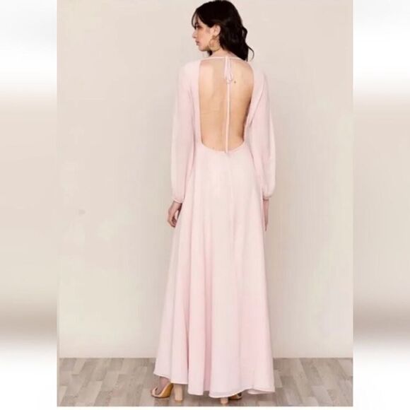 Yumi Kim Love Affair Long Sleeves Maxi Dress in Blush.Size S - Picture 4 of 16